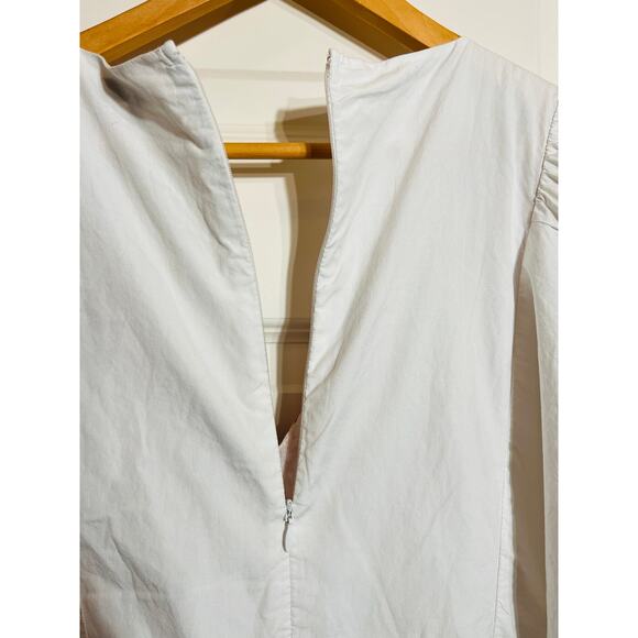 Madewell Embroidered Poplin V-Neck Mini Dress, Women's Size Small - Picture 11 of 11